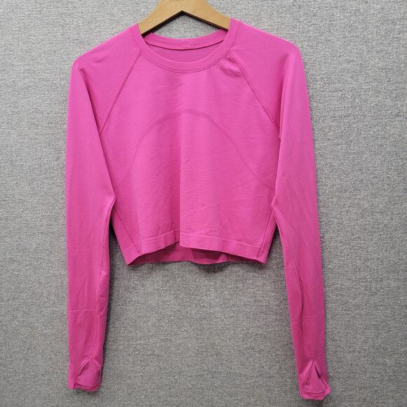 LULULEMON SWIFTLY TECH CROPPED TOP, SIZE 10 - Picture 3 of 8
